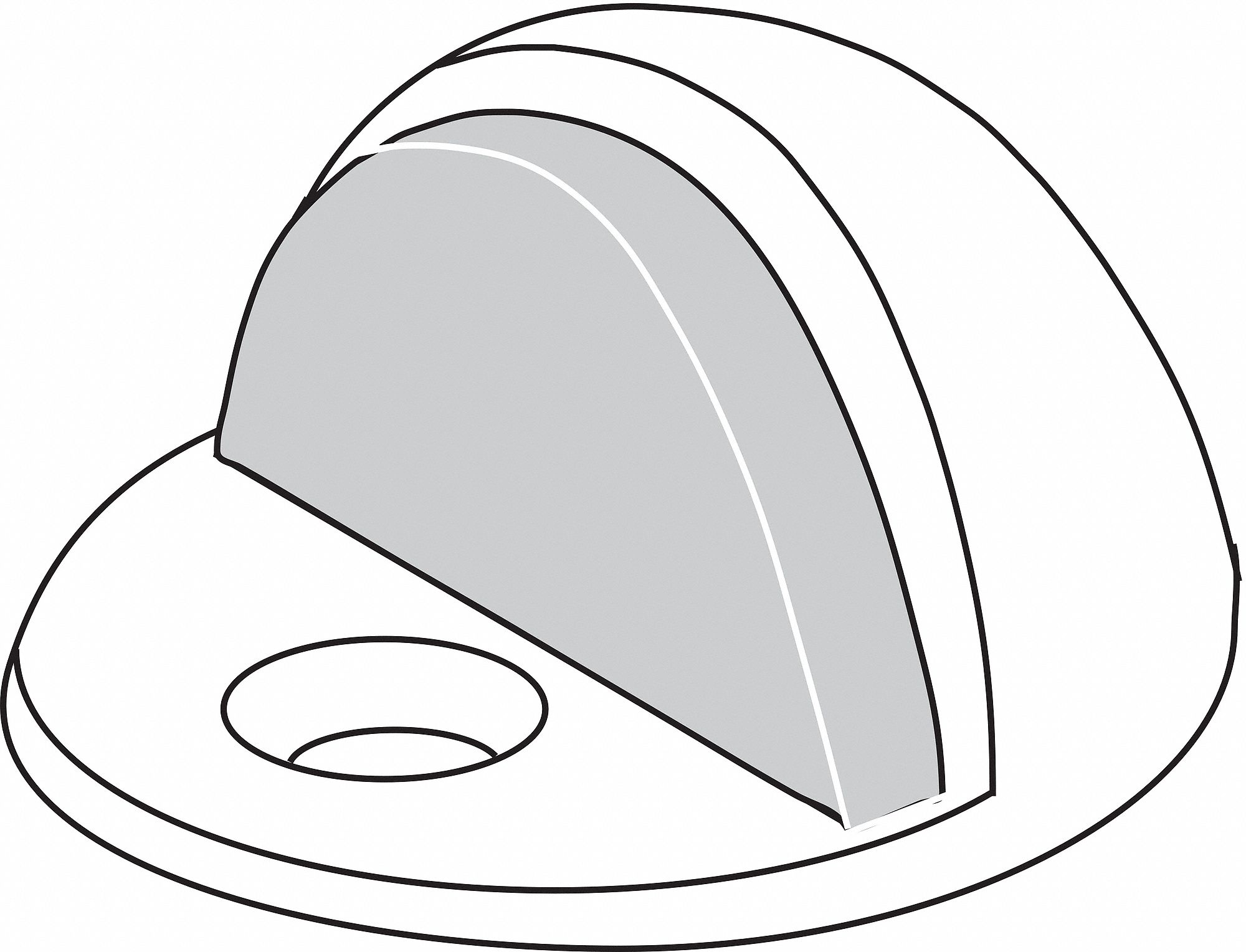 Dome Door Stop Floor Mount Satin Bronze