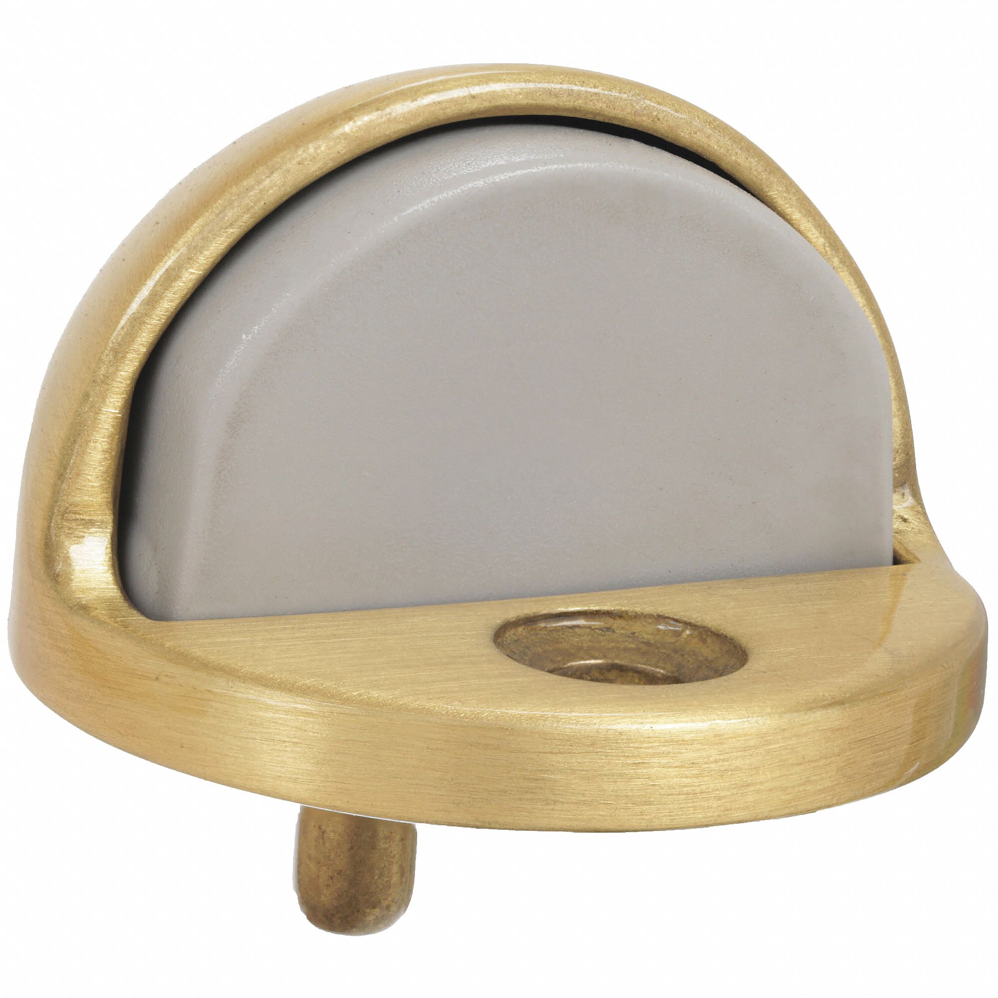 Dome Door Stop: Floor - Mounted, 1 13/16 in Wd, 1 1/8 in Overall Ht, Bronze