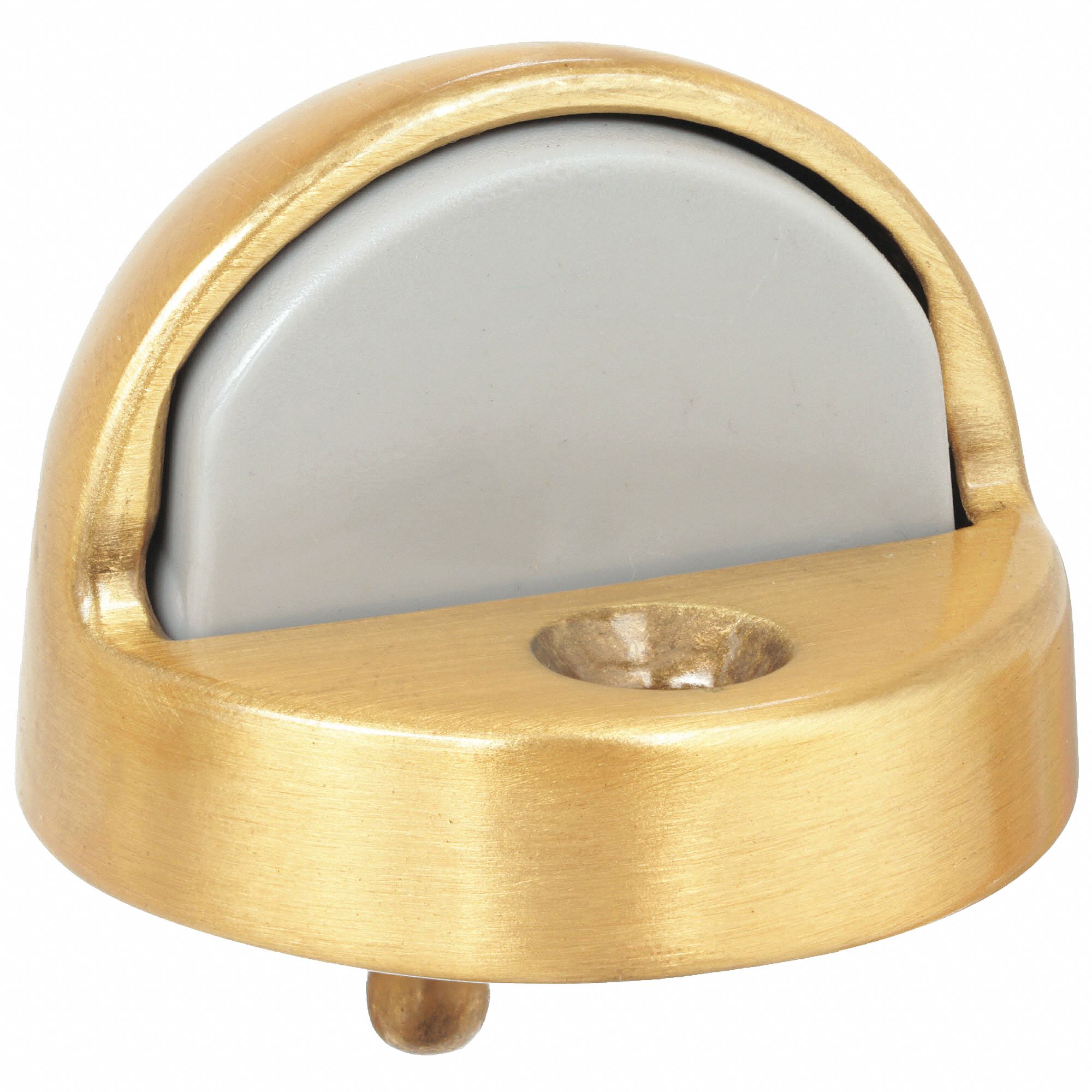 Dome Door Stop: Floor - Mounted, 1 13/16 in Wd, 1 5/16 in Overall Ht, Bronze