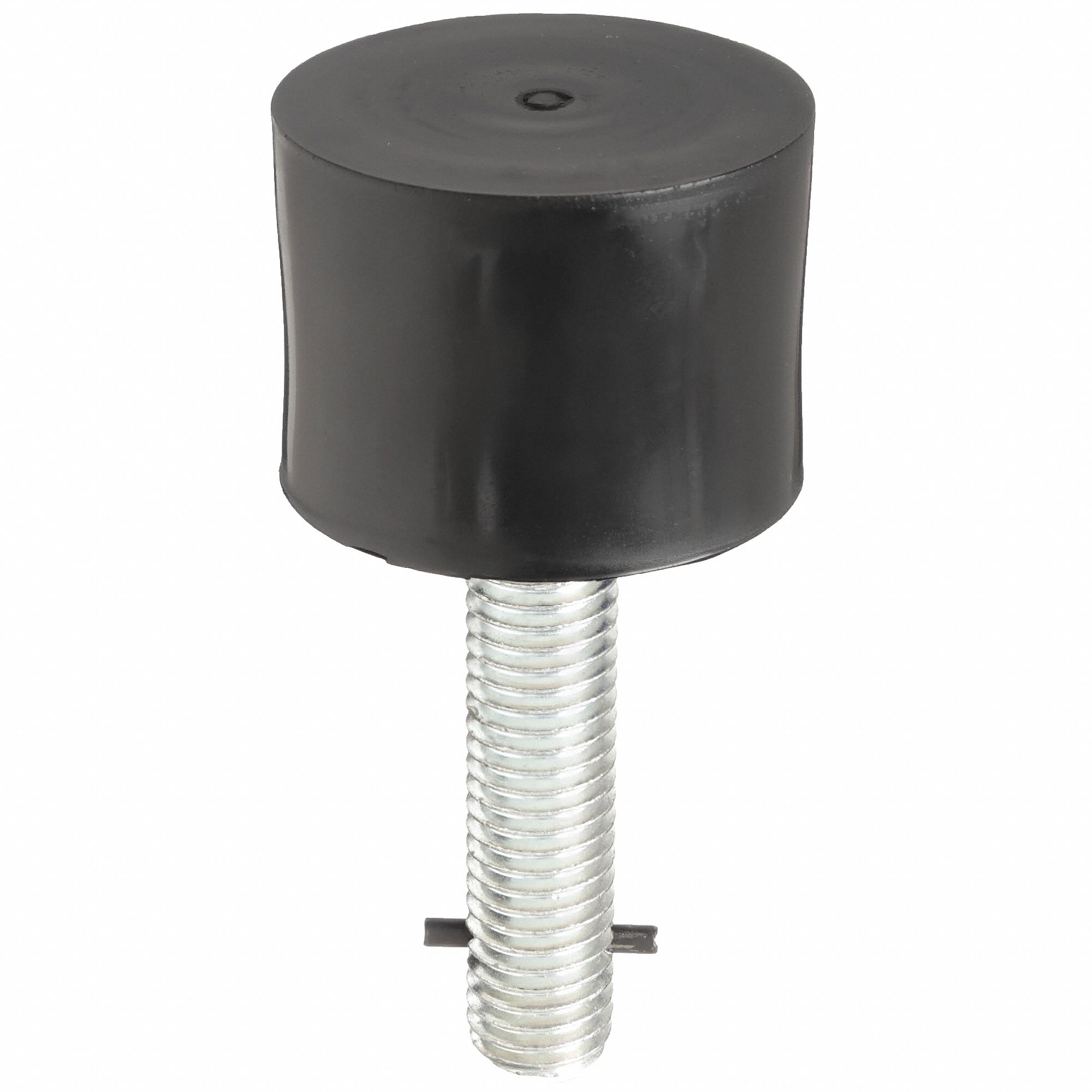 Floor Mounted, 1 1/2 in Overall Ht, Door Stop 3HHY4466.BLACK