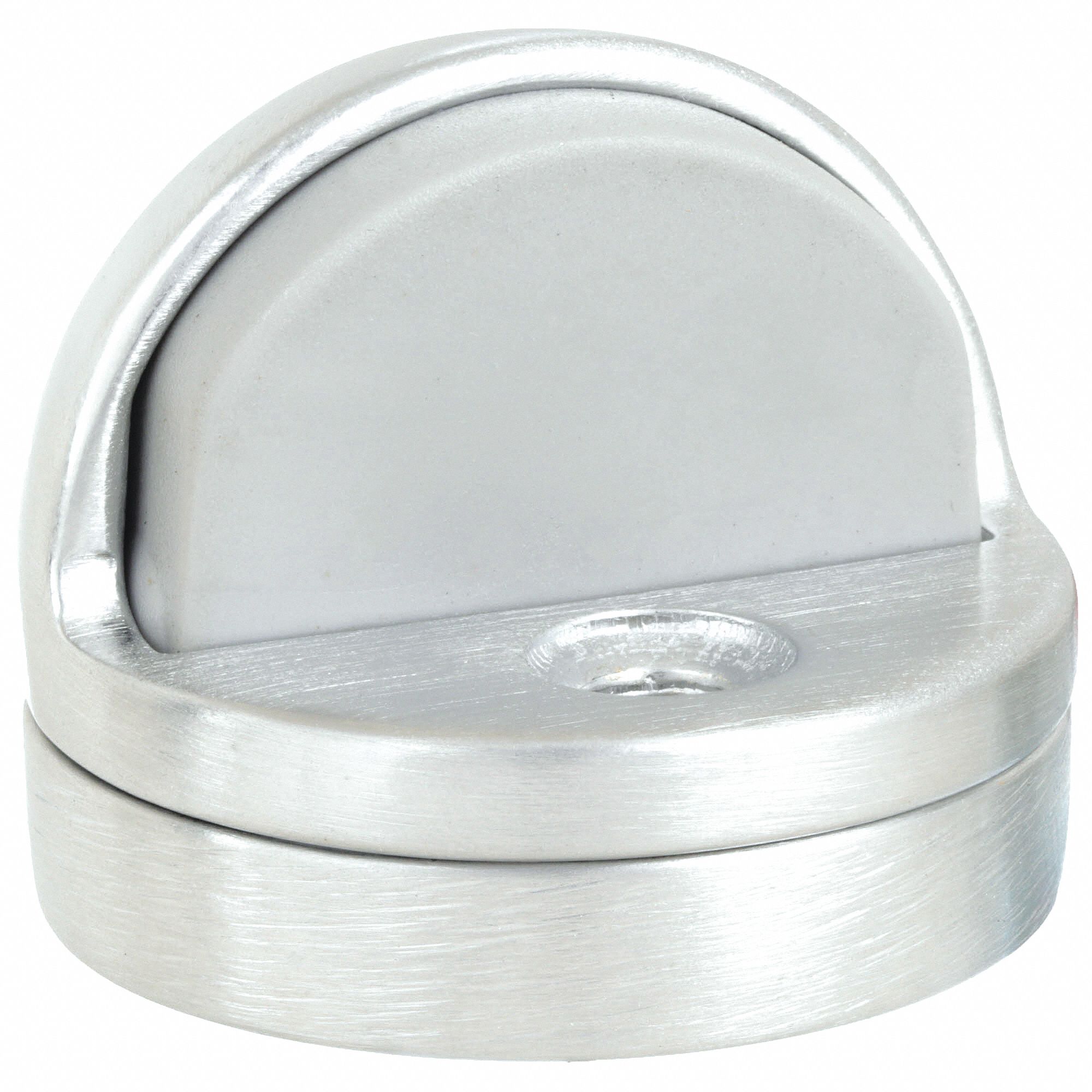 DOME DOOR STOP,FLOOR MOUNT,SATIN CHROME