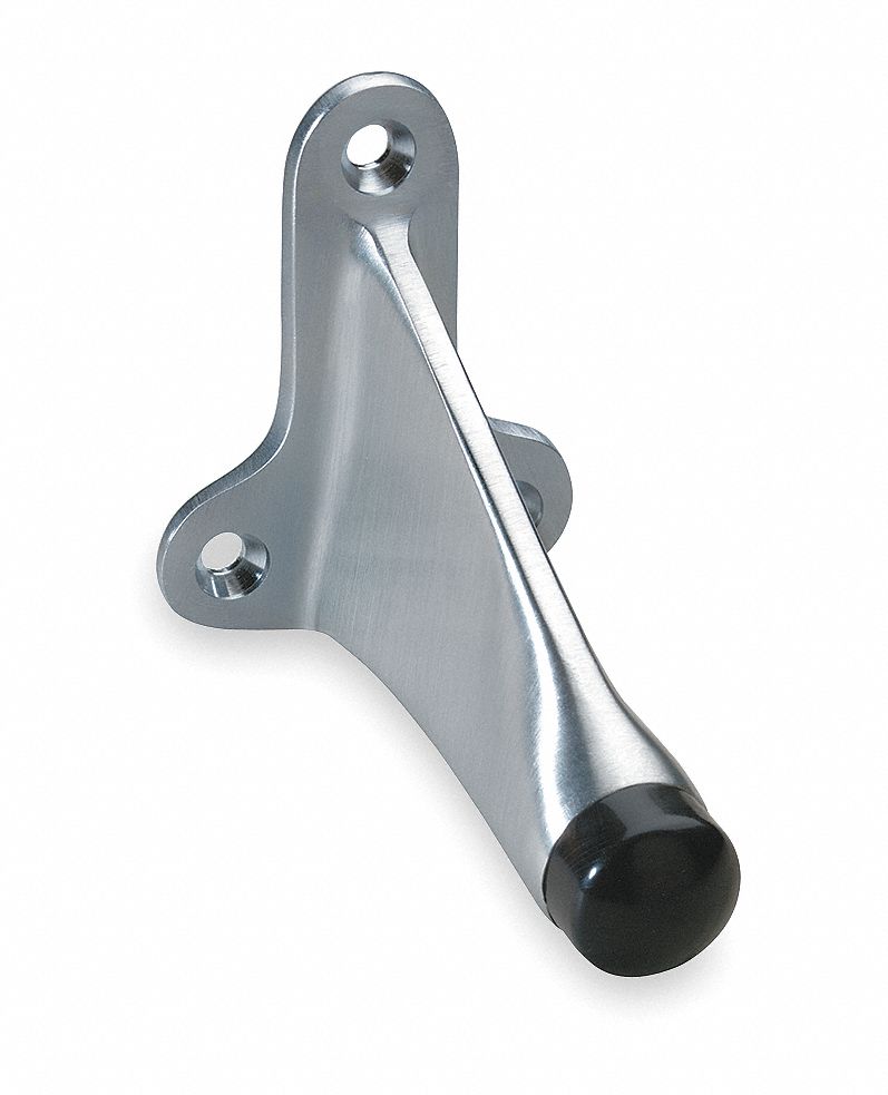 RIGID DOOR STOP,WALL MOUNT,SATIN CHROME