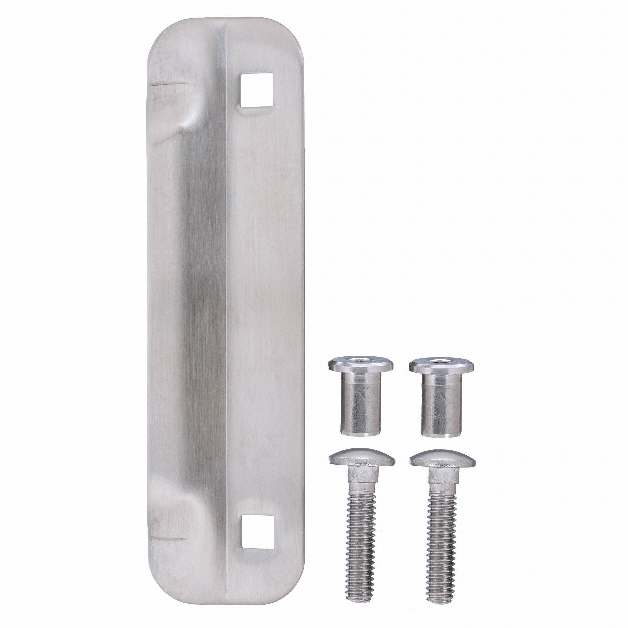 ROCKWOOD Satin Stainless Steel Door Latch Guard, OutOpening Doors