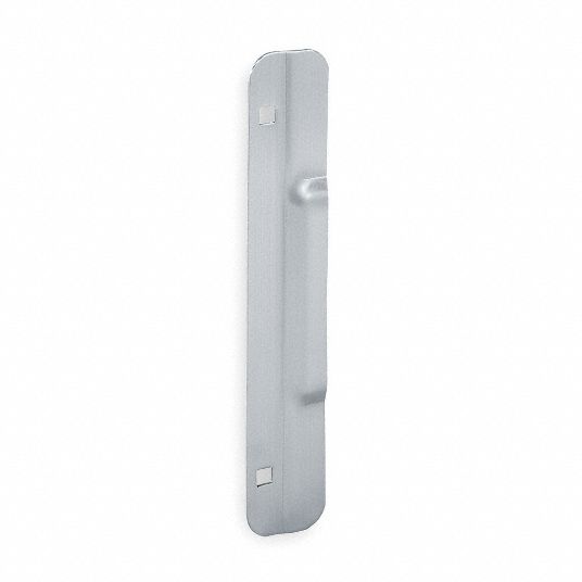 ROCKWOOD Door Latch Guard 10 in Lg, 1 11/16 in Wd, Satin Stainless