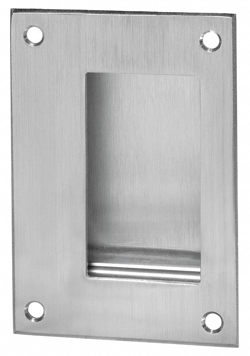 ROCKWOOD Recessed Pull Handle Clips/Fasteners, Stainless Steel, Satin