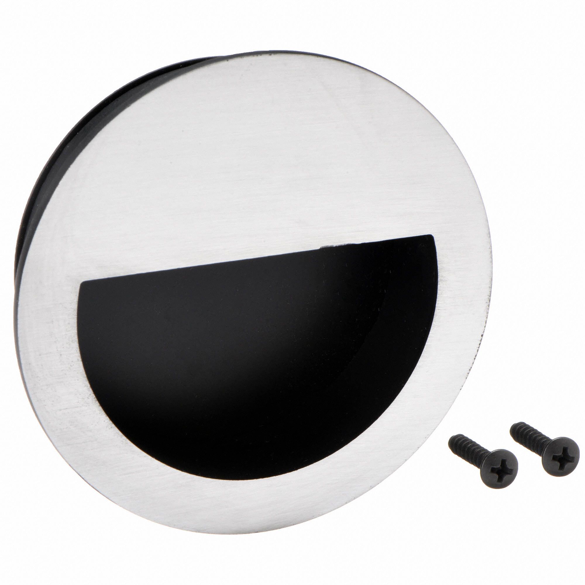 ROCKWOOD Recessed Pull Handle Clips/Fasteners, Cast Brass, Satin