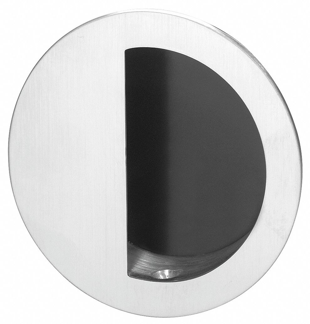 ROCKWOOD Recessed Pull Handle Clips/Fasteners, Cast Brass, Satin