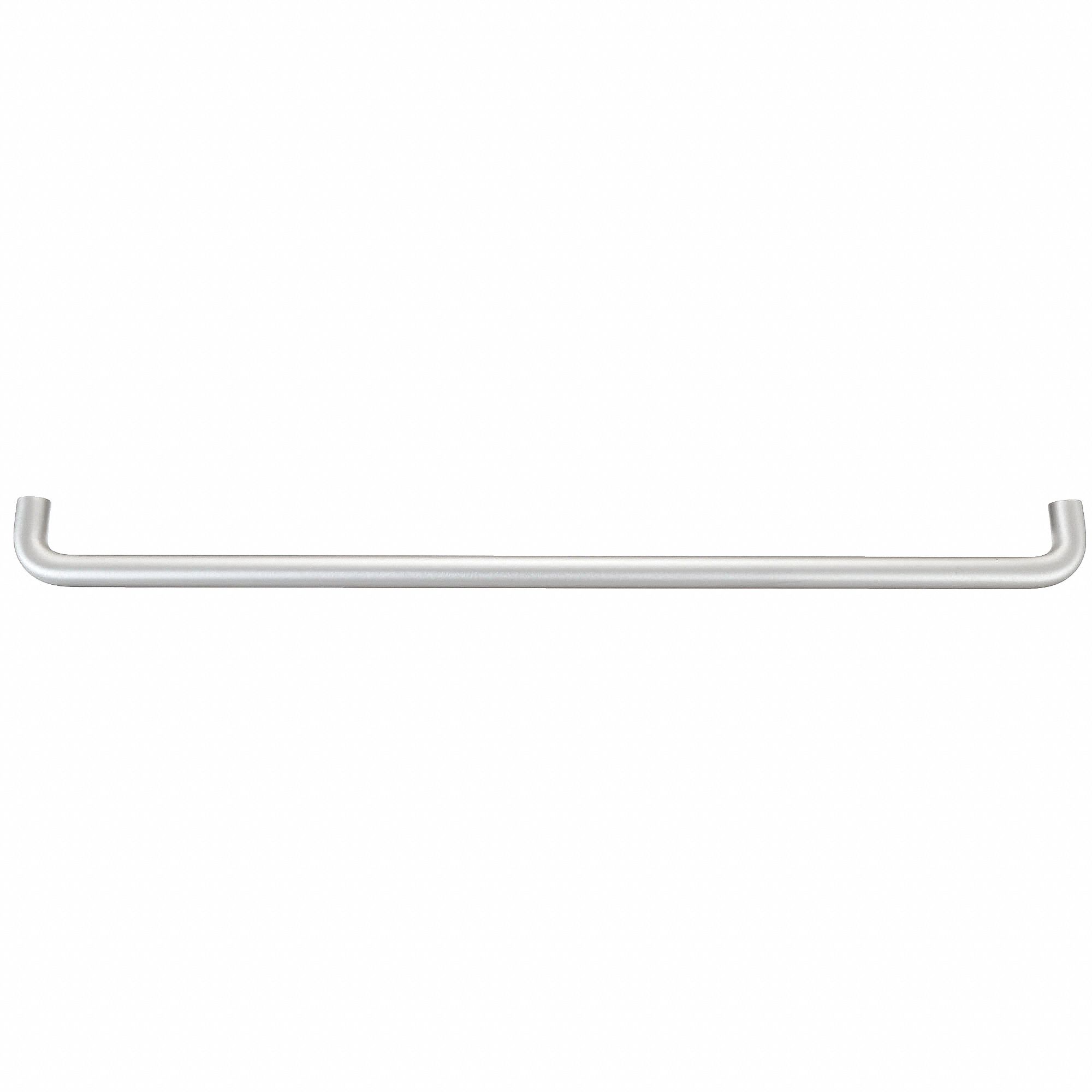ROCKWOOD PUSH BAR,CLEAR ANODIZED FINISH Handles and Pulls WWG3HJL4