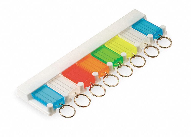 PORTE-CLE AVEC HUIT BALISES BLANC