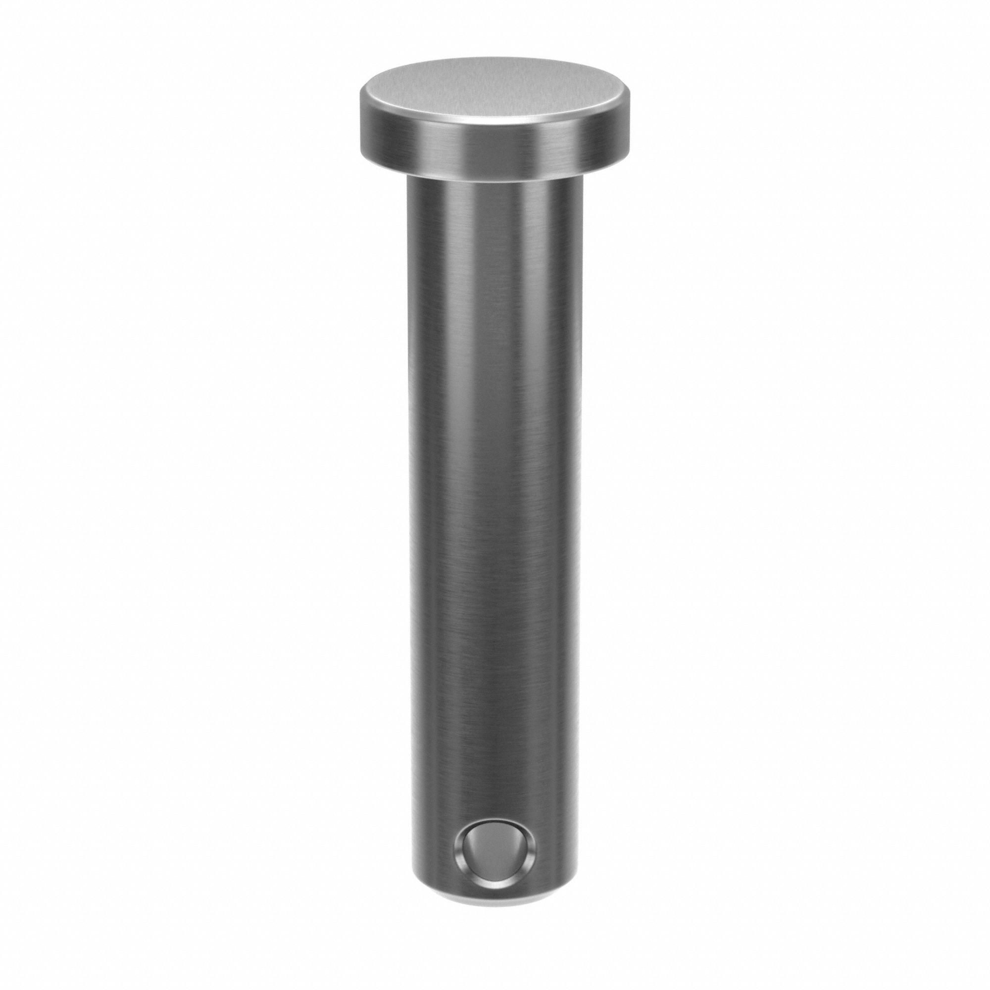 Clevis Pin, 1.125 in L, SS 0.25in dia, PK10: Inch, 1/4 in Pin Dia, 1 1/8 in Shank Lg, 18-8, 10 PK