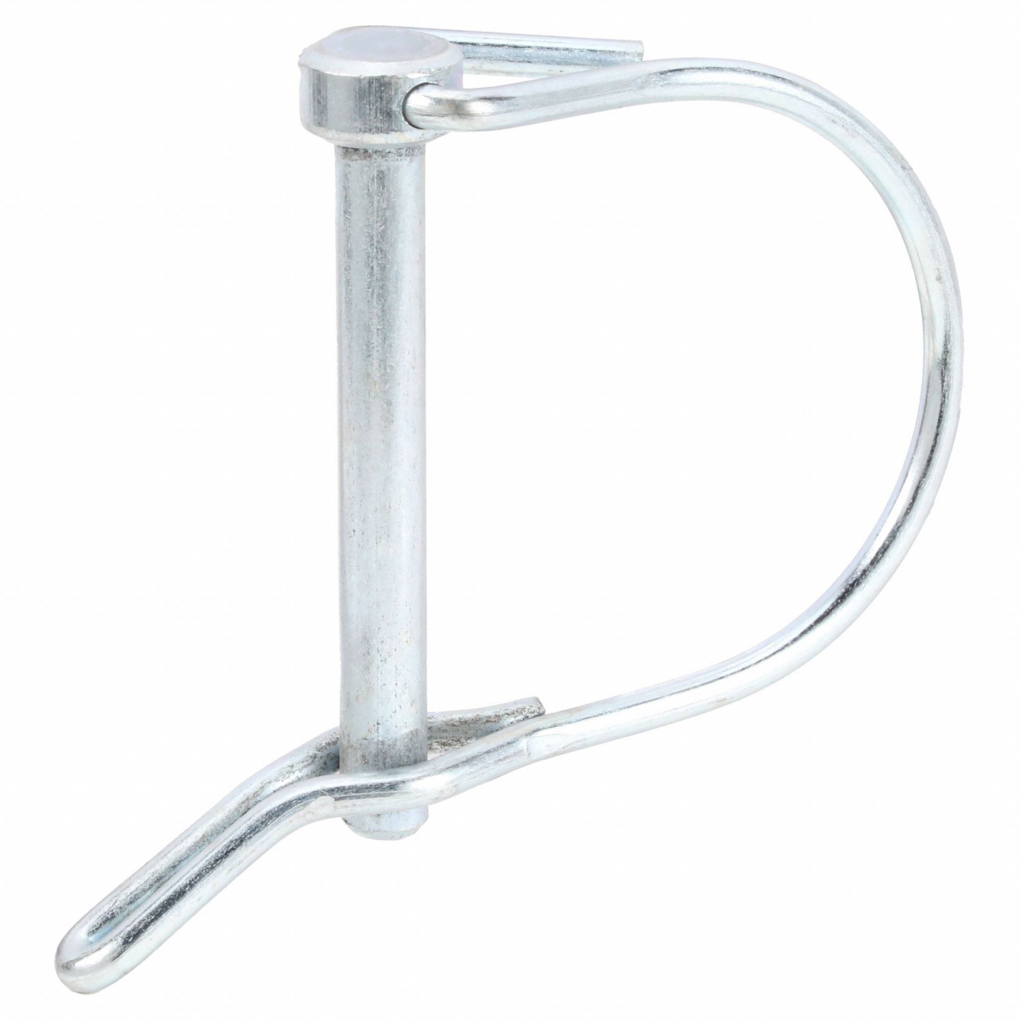 Safety Pin, 2 in L, 1/4 in dia, Steel, PK5: Inch, 0.12 in Wire Dia, 2 in Shank Lg, 1/4 in Pin Dia, 5 PK