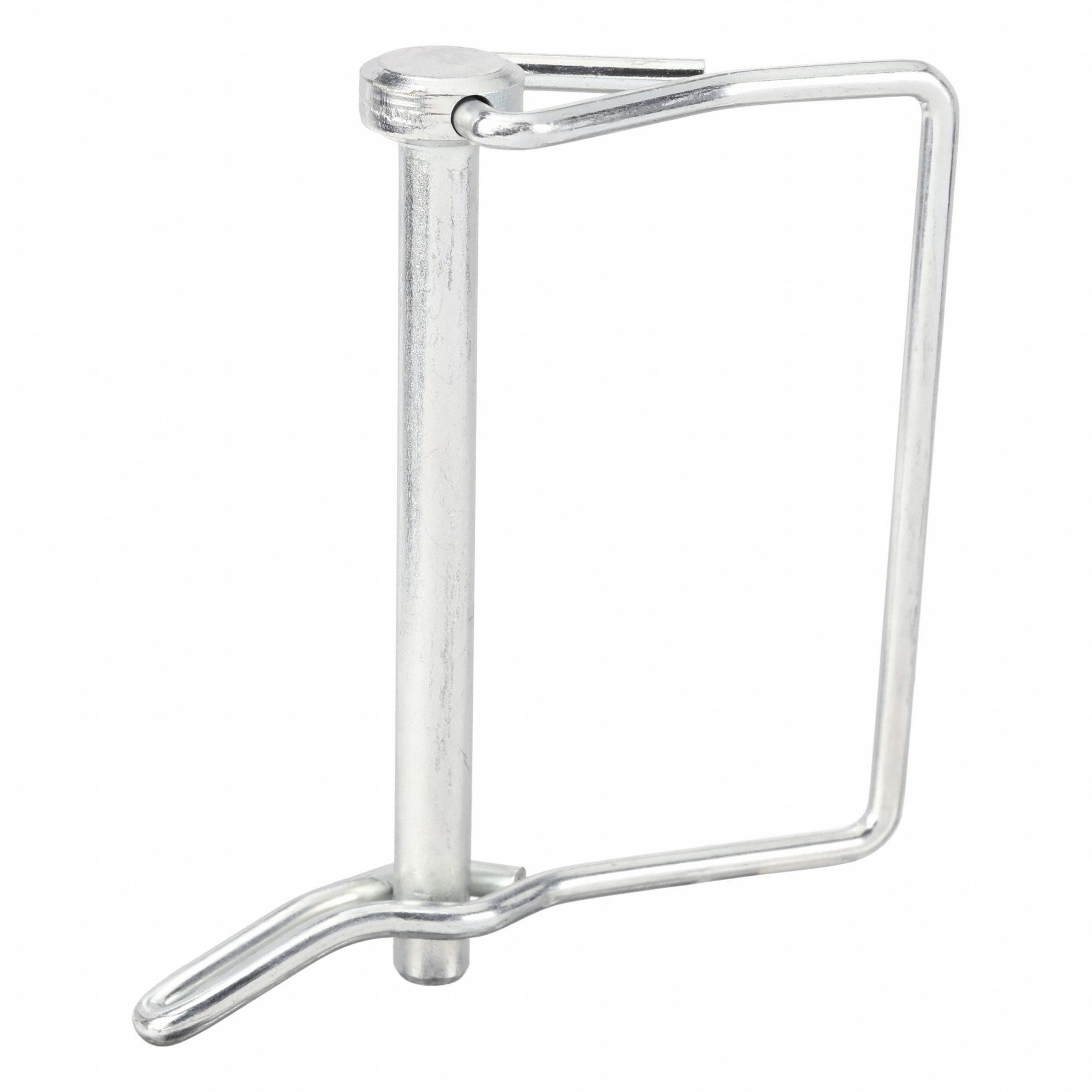 Safety Pin, 2.75in L, 1/4 in dia, Steel, PK5: Inch, 0.12 in Wire Dia, 2 3/4 in Shank Lg, Tab Lock, 5 PK