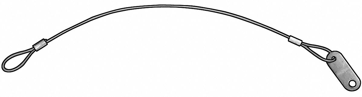 LANYARD,2 LOOPS/TAB,3/64X12 L,PK5