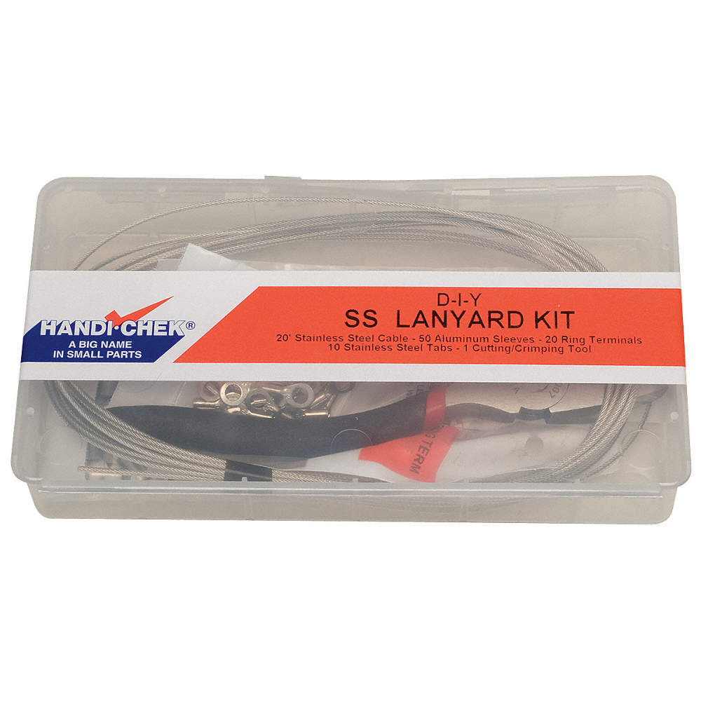 WWG-DISP-LANYARDSS Lanyard Assembly Kit,3//64 In,SS