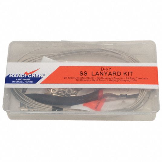 Lanyard Assembly Kit,3/64 In,SS - Grainger