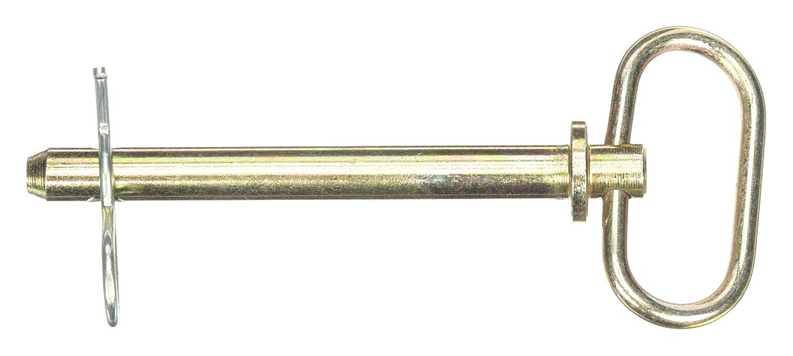 HITCH PIN, ½ IN DIA, 4 IN L, STEEL, DETENT, INCH, ½ IN DIA, 4 IN SHANK L, ZINC PLATED