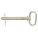 HITCH PIN, ½ IN DIA, 4 IN L, STEEL, DETENT, INCH, ½ IN DIA, 4 IN SHANK L, ZINC PLATED