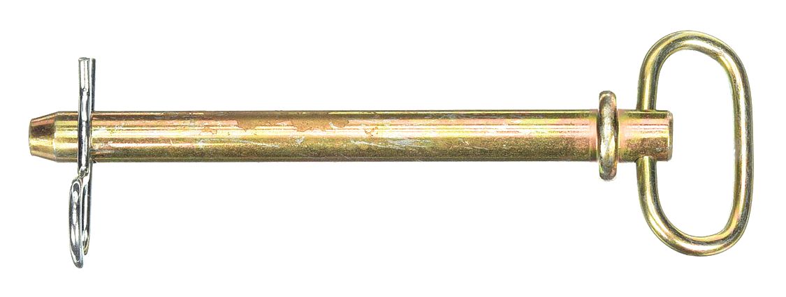 HITCH PIN, 0.625 IN DIA, 6½ IN L, STEEL, DETENT, INCH, ⅝ IN DIA, 6½ IN SHANK L