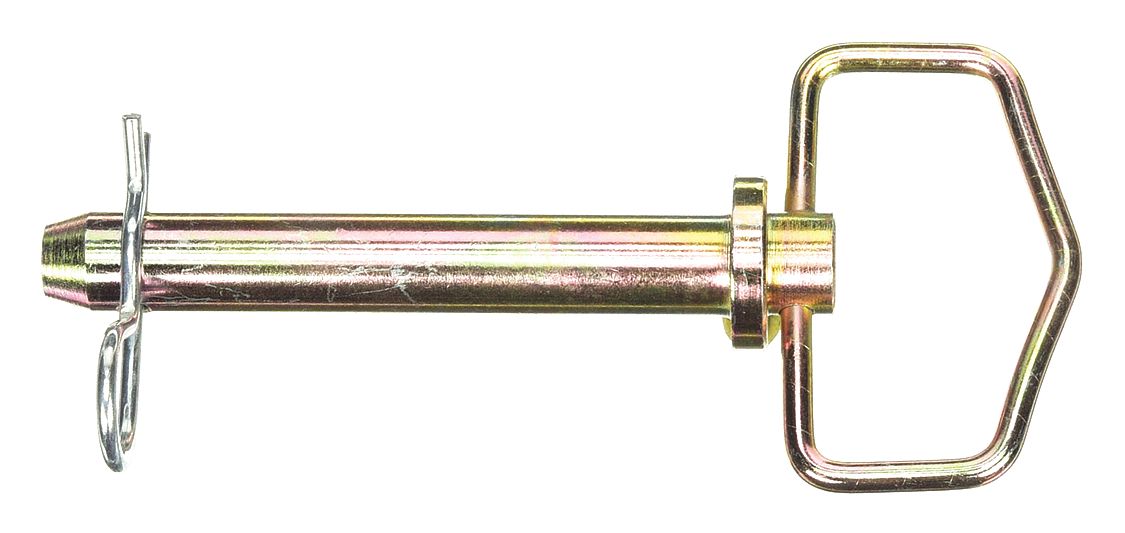 Hitch Pin, 3/4 in dia, 4.25 in L, Steel: Inch, 3/4 in Pin Dia, 4 1/4 in Shank Lg, Steel, Zinc Yellow
