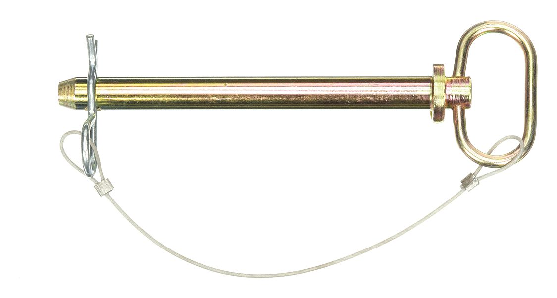 HITCH PIN, ⅝ IN DIA, 6 IN L, STEEL, DETENT, INCH, ⅝ IN DIA, 6 IN SHANK L, ZINC PLATED