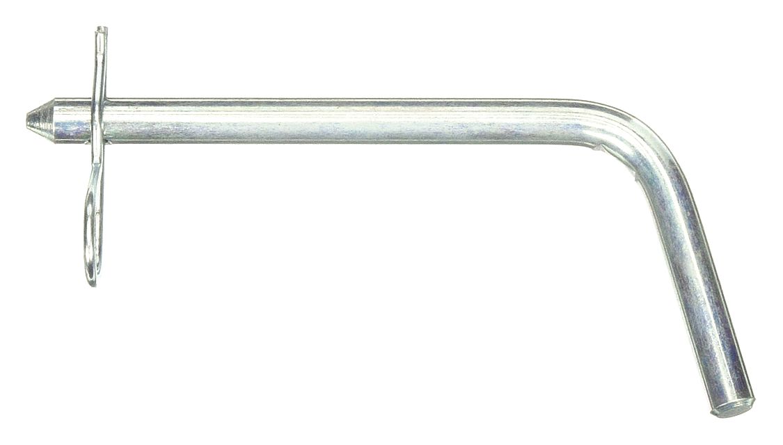 Hitch Pin, 3/8 in dia, 4 in L, Steel: Bent, Inch, 3/8 in Pin Dia, 4 in Shank Lg, Steel, Grade 1038
