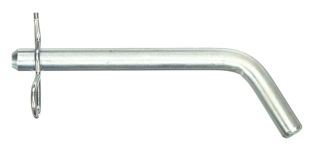 HITCH PIN, ½ IN DIA, 4 IN L, STEEL, BENT, INCH, ½ IN DIA, 4 IN SHANK L, GRADE 1038