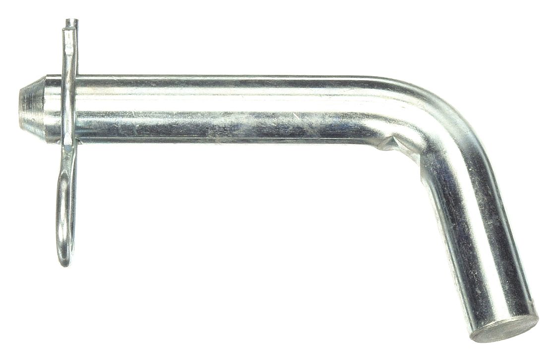 Hitch Pin, 3/4 in dia, 3.5 in L, Steel: Bent, Inch, 3/4 in Pin Dia, 3 1/2 in Shank Lg, Steel