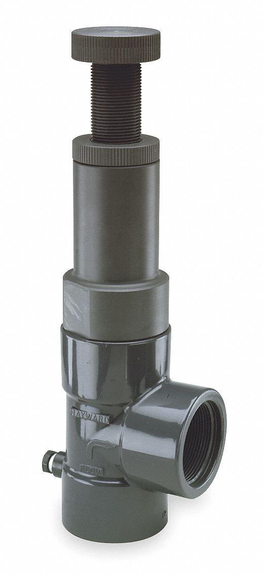 HAYWARD PVC Adjustable Relief Valve, FNPT Inlet Type, FNPT Outlet Type 3HMF1RV1100TE Grainger