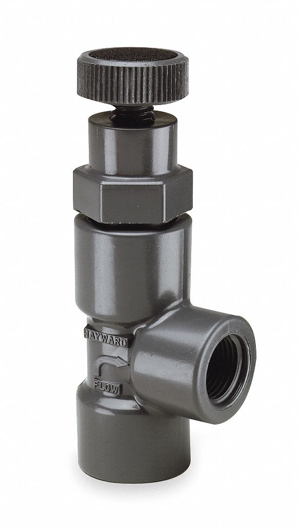 HAYWARD Globe Valve, FNPT x FNPT, PVC, 1/2 in Pipe Size Valves