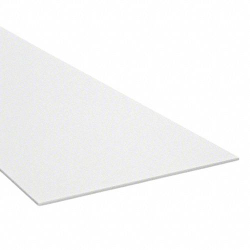 HDPE Sheet: 0.25 in Thick, 4 ft x 4 ft, Opaque, Off-White, 4, 600 psi Tensile Strength, 1.94 ft-lb/in