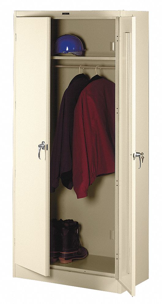 WARDROBE STORAGE CABINET, BEIGE, 18 IN D X 36 IN W X 78 IN H