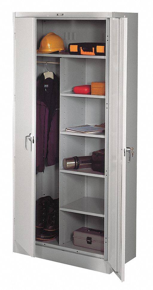 COMBINATION STORAGE CABINET, GREY, 18 IN D X 36 IN W X 78 IN H