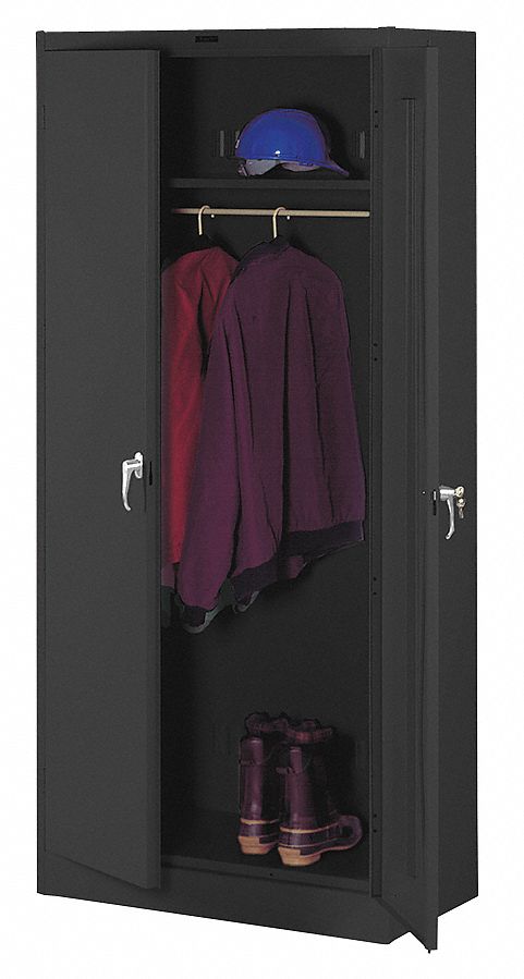 WARDROBE STORAGE CABINET, BLACK, 18 IN D X 36 IN W X 78 IN H