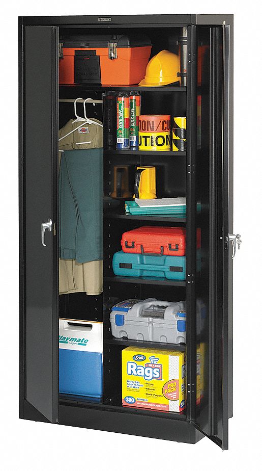 Tennsco Commercial Storage Cabinet Black 78 In H X 36 In W X 24 In D Assembled 3hnk4 7820bk Grainger