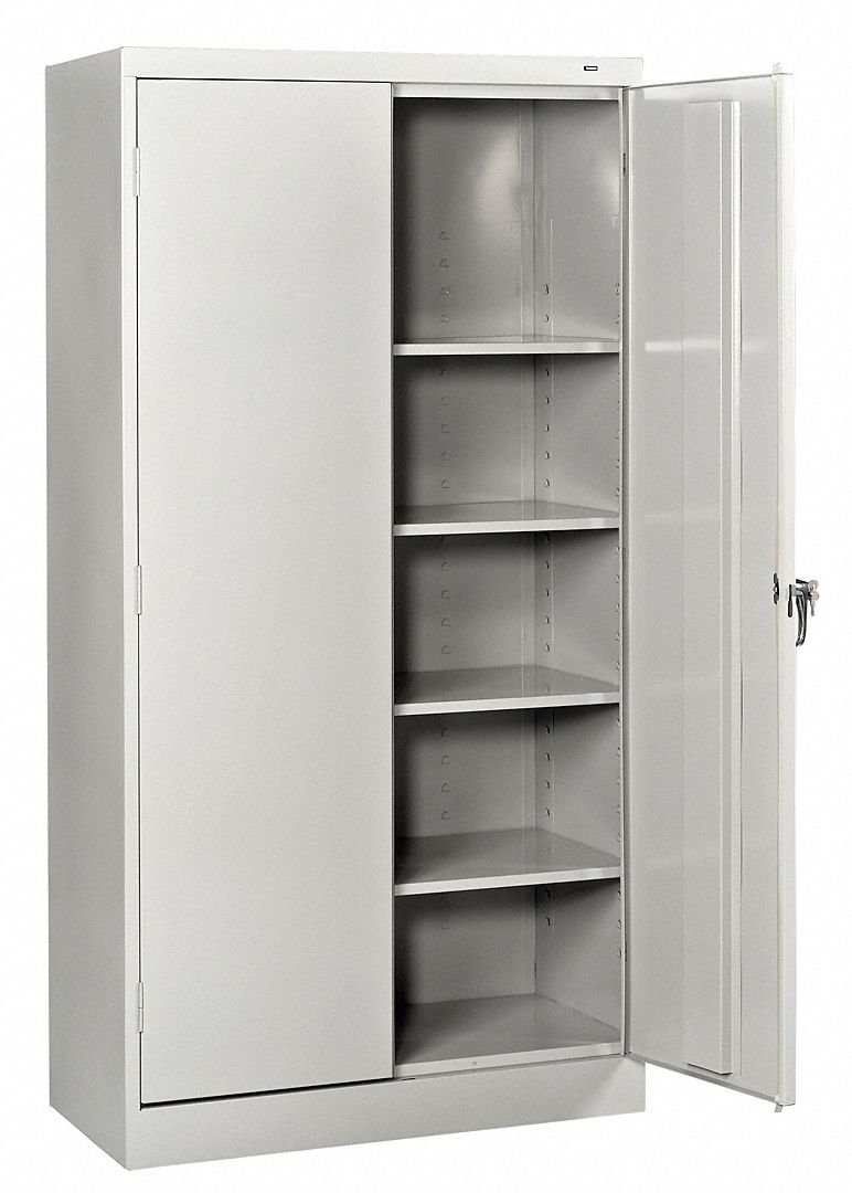 24 shoe storage cabinet on Tennsco Commercial Storage Cabinet Light Gray 72 In H X 36 In W X 24 In D Unassembled 3hnk9 1480lgy Grainger