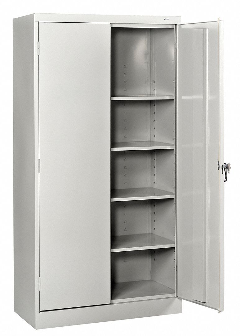 TENNSCO Commercial Storage Cabinet, Light Gray, 72 in H X 36 in W X 18 ...