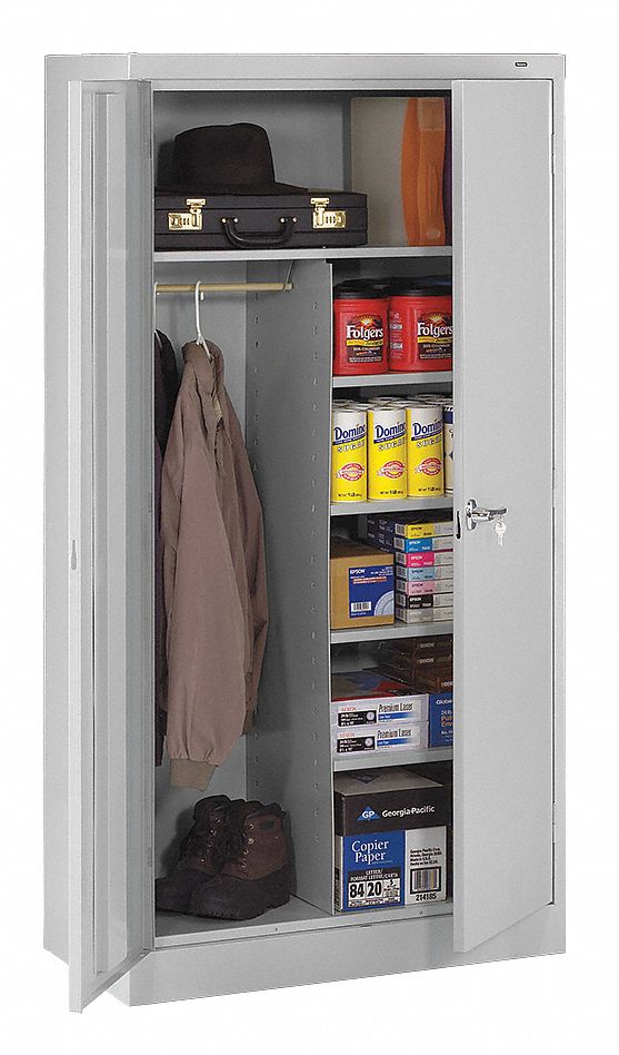 Tennsco Storage Cabinet 36 In X 18, Storage Cabinet With Hanging Rod And Shelves