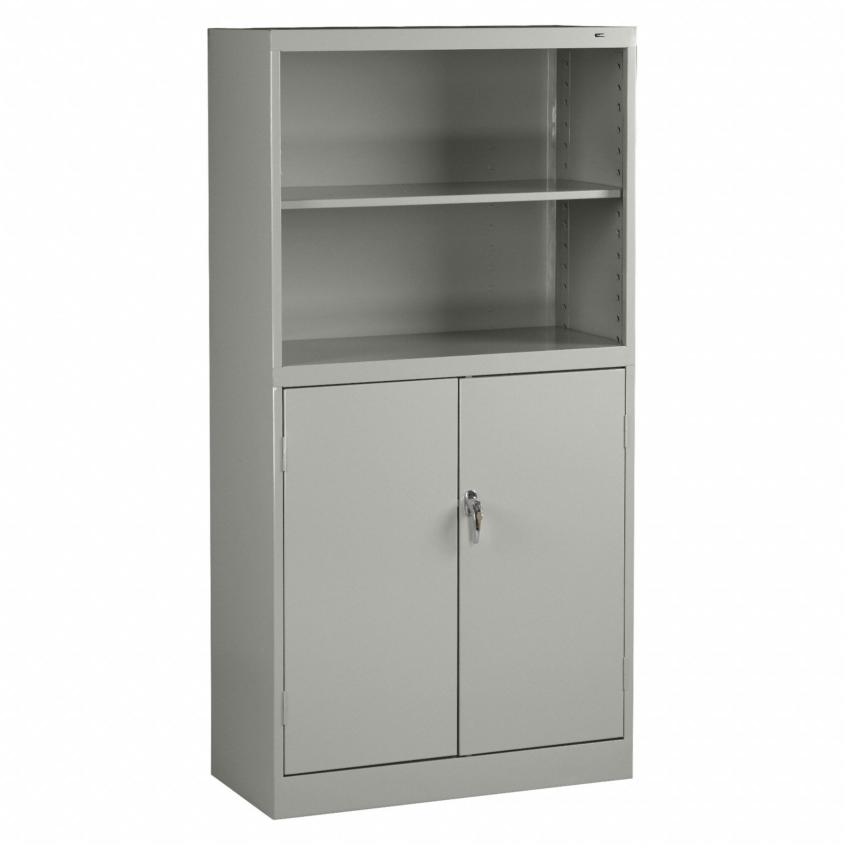Storage Cabinet: Light Gray, Steel, 72 in Overall Ht, 36 in Overall Wd, 18 in Overall Dp