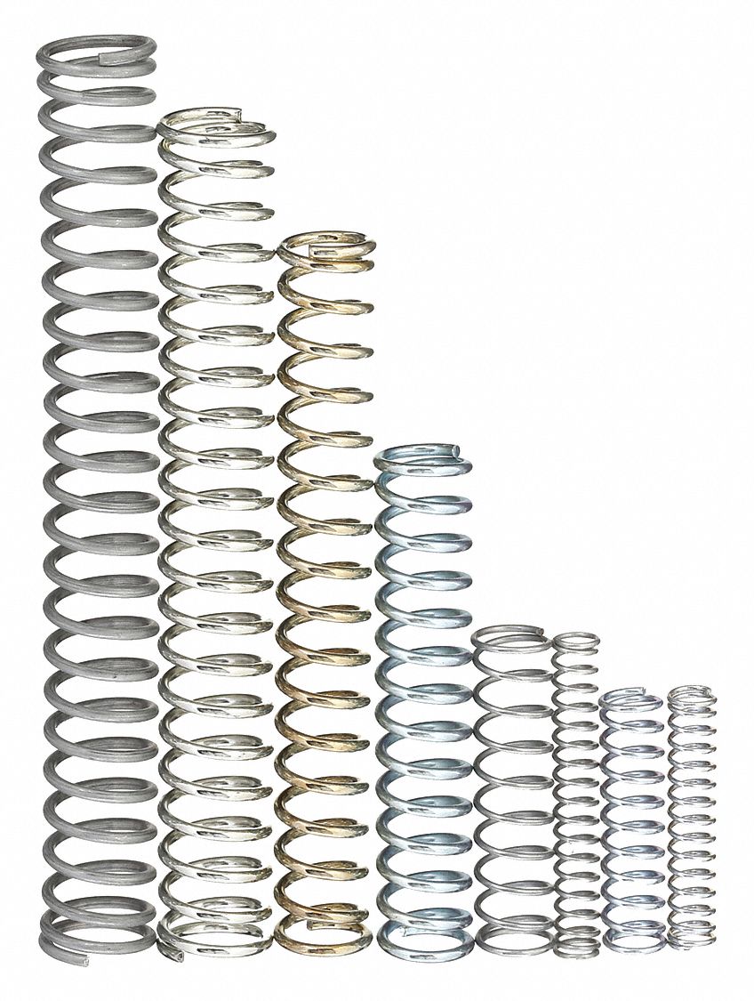 SPRING ASSORT,COMPR,STL,100 PIECES