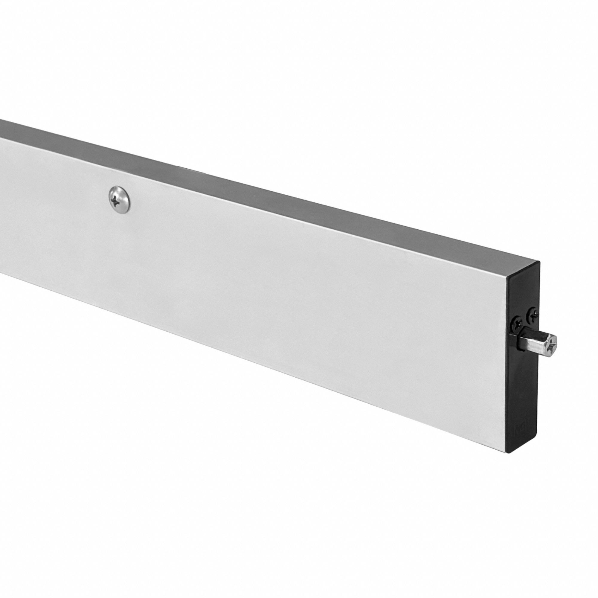 Automatic Door Bottom: Single Fin Insert, Aluminum, 36 in Lg, 2 1/4 in Wd, Aluminum