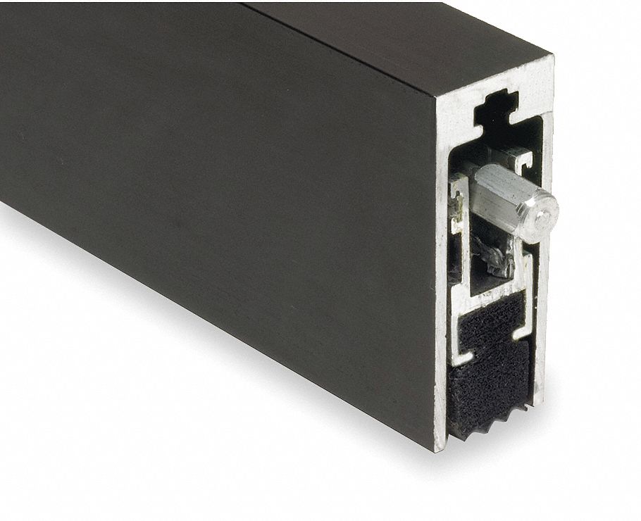 NATIONAL GUARD Automatic Door Bottom, 1/2x36In, Aluminum 3HRK2