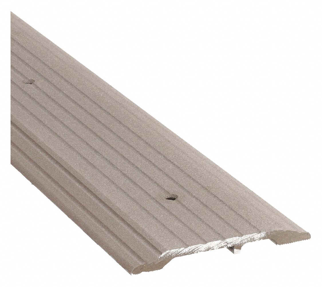 Door Threshold: Heavy Duty, Aluminum, 3 ft Lg