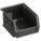 HANG AND STACK BIN, 4⅛ IN X 5⅜ IN X 3 IN, BLACK, LABEL HOLDERS, 10 LB LOAD CAPACITY