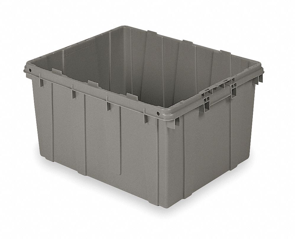 BUCKHORN Nesting Container, Gray, 12-3/8"H x 24"L x 20"W ...