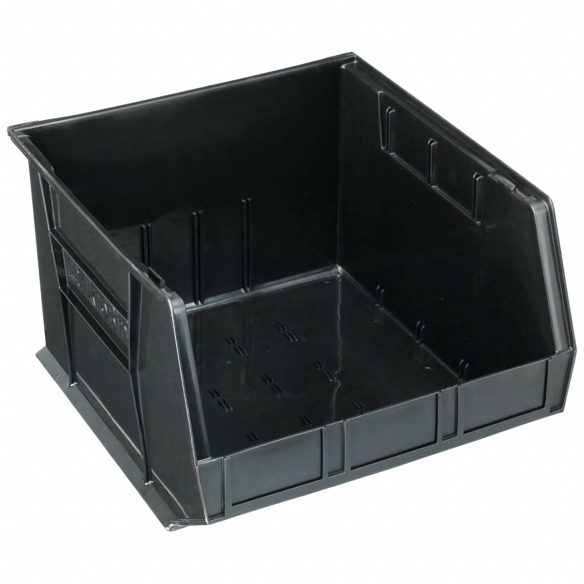 Hang and Stack Bin: 16 1/2 in x 18 in x 11 in, Black, Label Holder Included, 30270BLACK