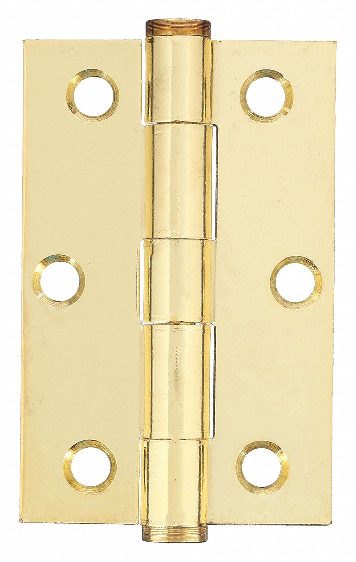 Butt Hinge: Steel, Full Surface, 1 in Leaf Wd