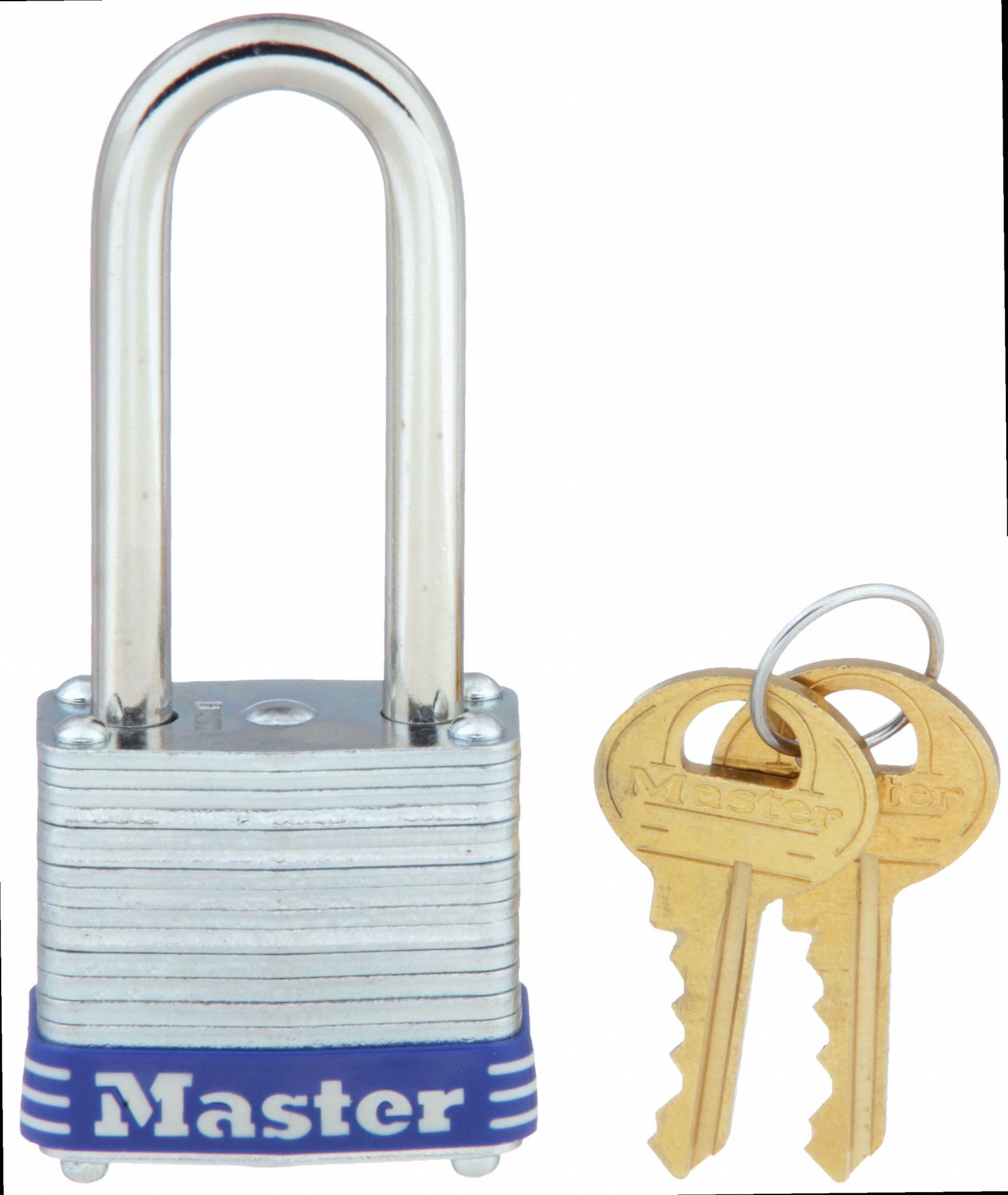 PADLOCK, 1½ IN VERTICAL SHACKLE CLEARANCE, 1/2 IN HORIZONTAL SHACKLE CLEARANCE, 4 PINS, STEEL