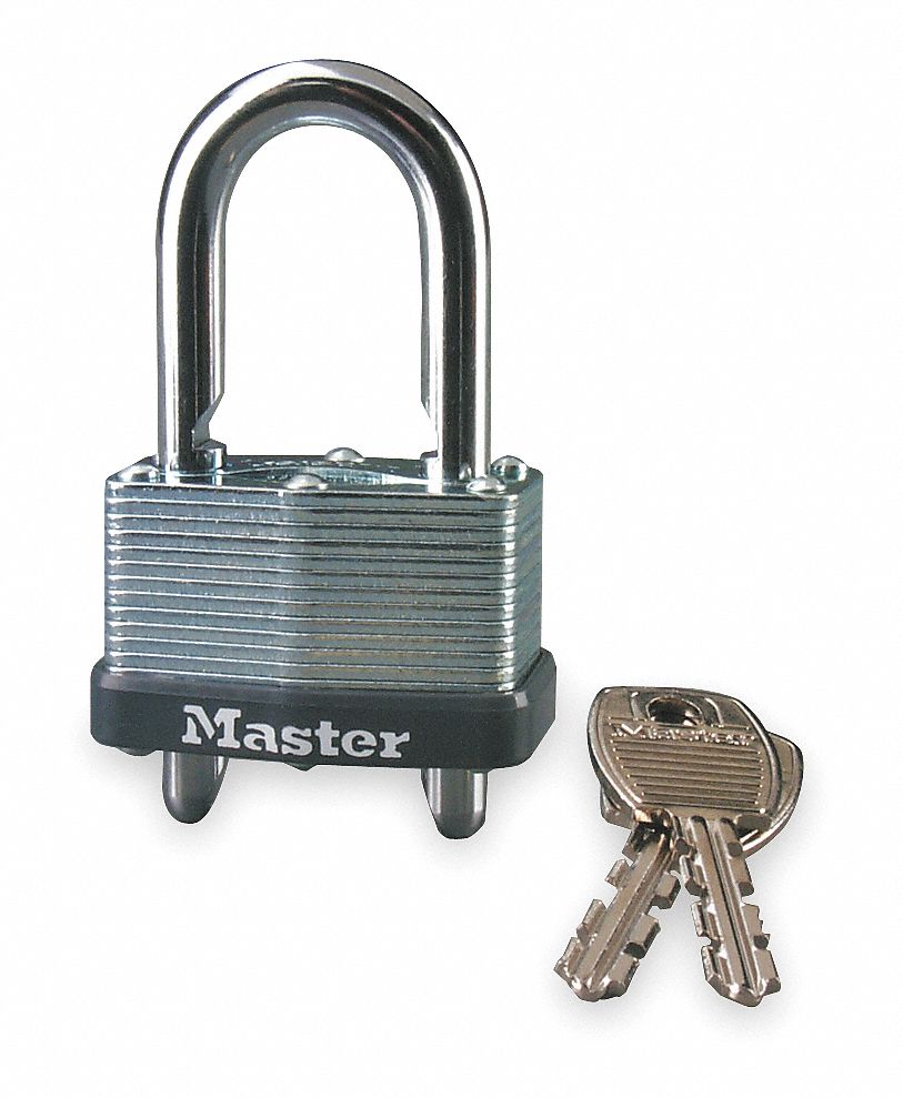 Padlock: 5/8 in Vertical Shackle Clearance, 13/16 in Horizontal Shackle Clearance, F27 Key