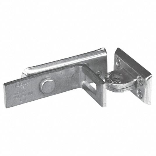 MASTER LOCK, 4 3/4 in Hasp Lg, 1 1/4 in Hasp Wd, Fixed Staple Corner