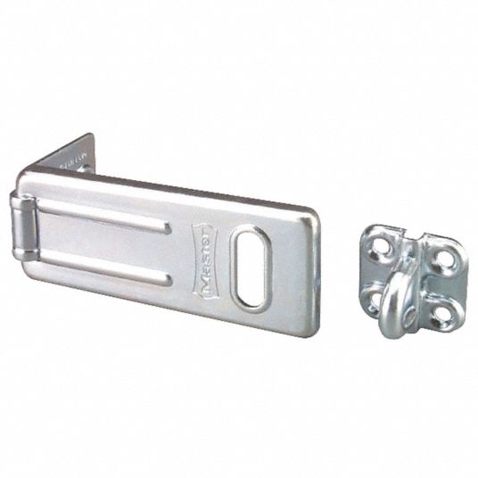 MASTER LOCK, 3 1/2 in Hasp Lg, 1 1/4 in Hasp Wd, Fixed Staple Hasp